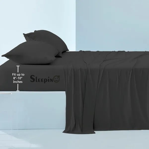 Black_Egyptian_Cotton_400TC_All_Around_Elastic_Fitted_Bedsheet_With_Pillow_Cover