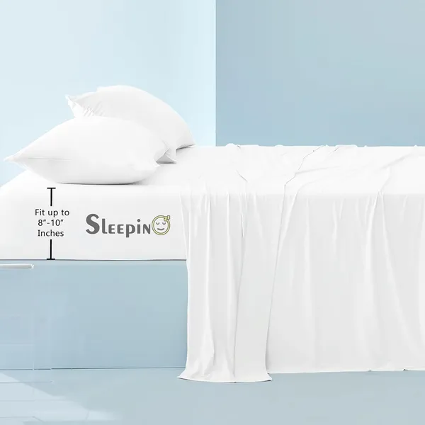 White_Egyptian_Cotton_400TC_All_Around_Elastic_Fitted_Bedsheet_With_Pillow_Cover