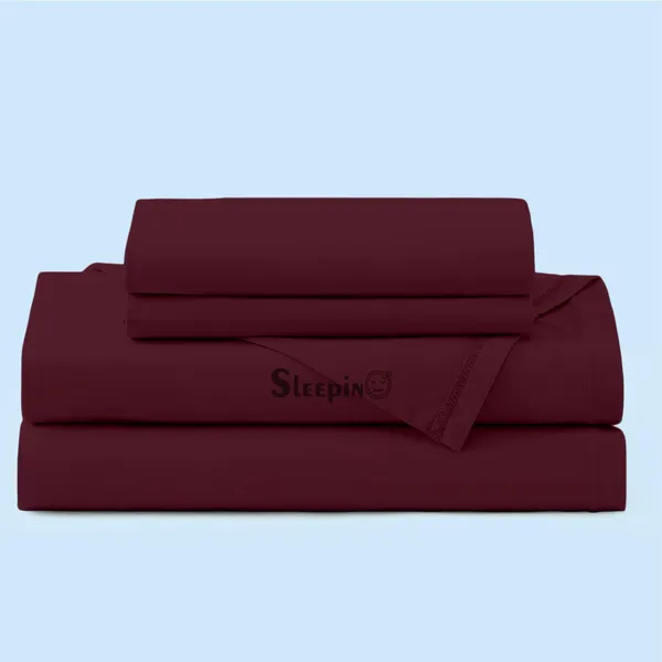 Wine_Egyptian_Cotton_400TC_All_Around_Elastic_Fitted_Bedsheet_With_Pillow_Cover
