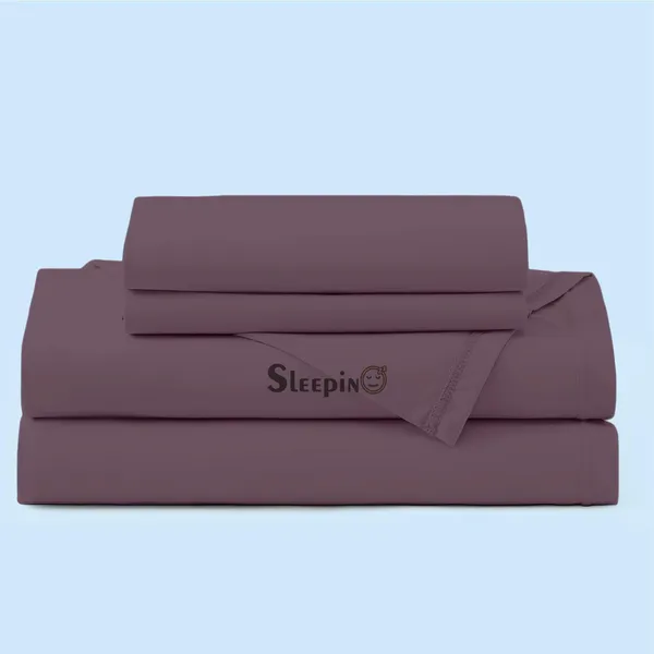 Plum_Egyptian_Cotton_400TC_All_Around_Elastic_Fitted_Bedsheet_With_Pillow_Cover