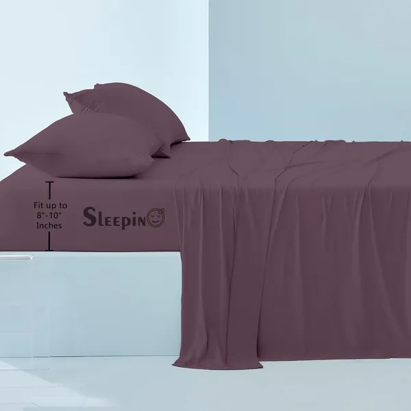 Plum_Egyptian_Cotton_400TC_All_Around_Elastic_Fitted_Bedsheet_With_Pillow_Cover