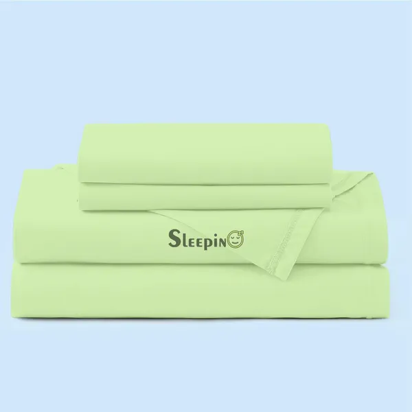 Lime_Green_Egyptian_Cotton_400TC_All_Around_Elastic_Fitted_Bedsheet_With_Pillow_Cover