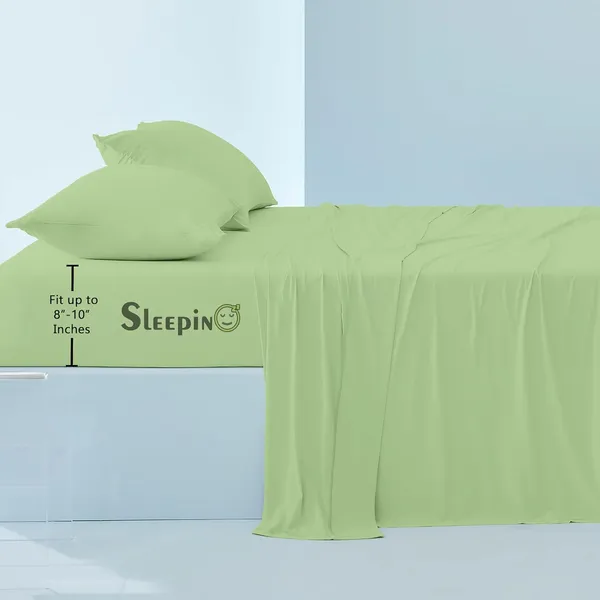 Sage_Green_Egyptian_Cotton_400TC_All_Around_Elastic_Fitted_Bedsheet_With_Pillow_Cover