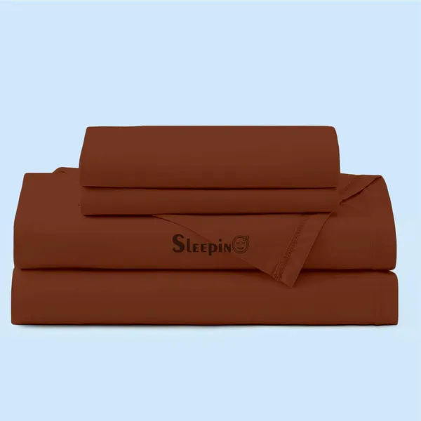Brown_Egyptian_Cotton_400TC_All_Around_Elastic_Fitted_Bedsheet_With_Pillow_Cover
