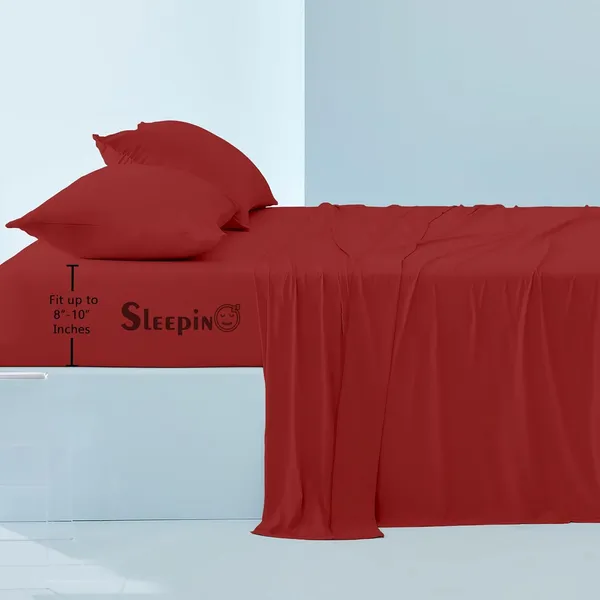 Burgundy_Egyptian_Cotton_400TC_All_Around_Elastic_Fitted_Bedsheet_With_Pillow_Cover
