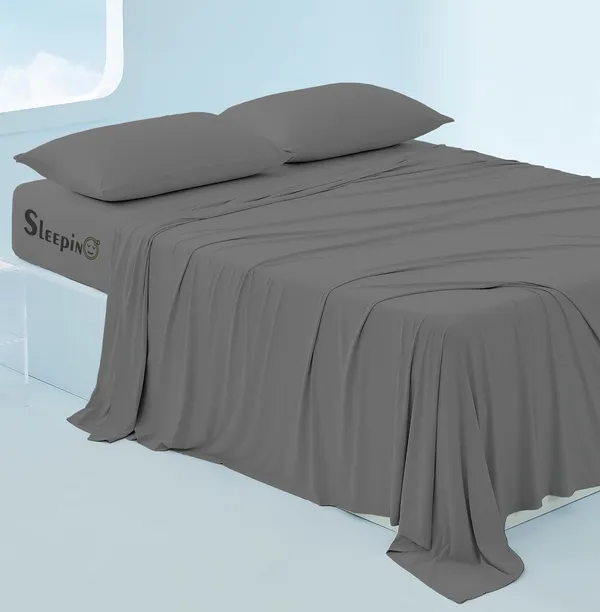 Dark_Grey_Egyptian_Cotton_400TC_All_Around_Elastic_Fitted_Bedsheet_With_Pillow_Cover