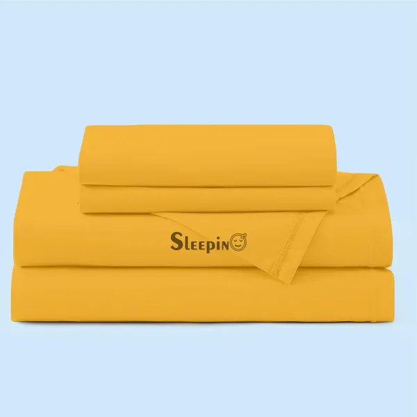 Gold_Egyptian_Cotton_400TC_All_Around_Elastic_Fitted_Bedsheet_With_Pillow_Cover