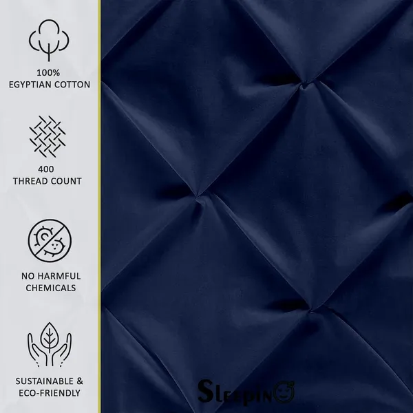 Pack_Of_4_Navy_Blue_Microfiber_Pinch_Pleated_Machine_Washable_Pillow_Cover