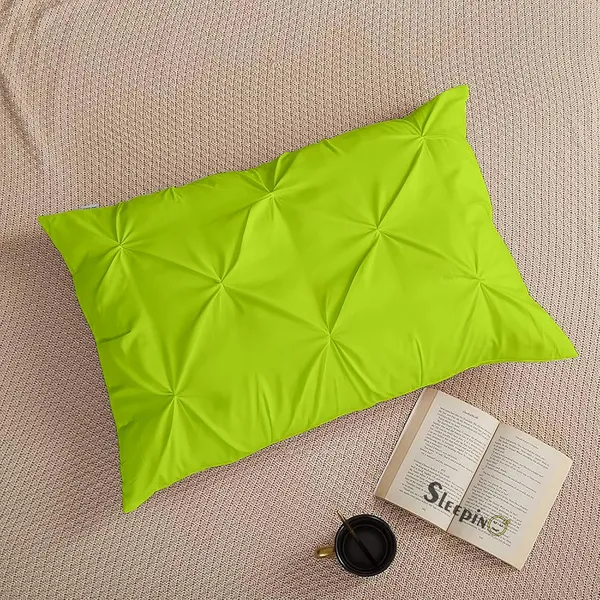 Pack_Of_4_Parrot_Green_Microfiber_Pinch_Pleated_Machine_Washable_Pillow_Cover