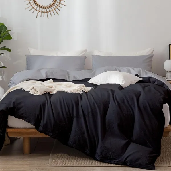 Black_&_Silver_Soft_Brushed_Microfiber_Reversible_Rajai_Cover_Set_With_Zipper_&_Pillow_Cover