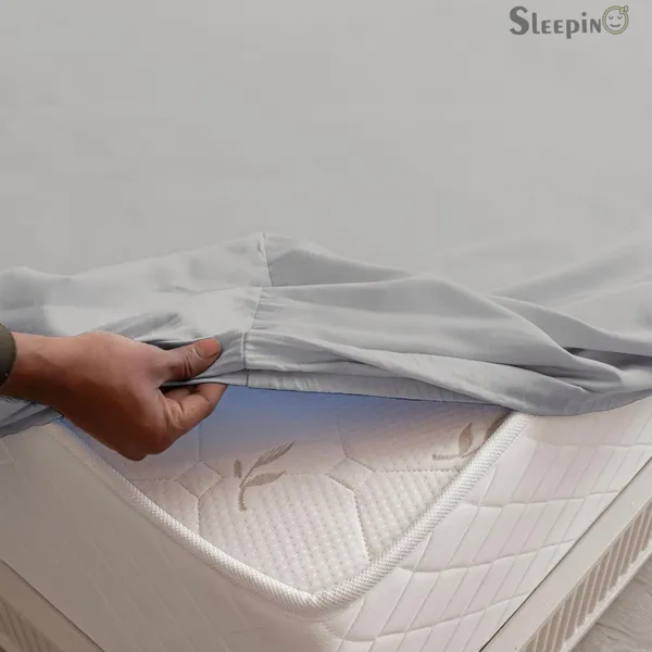 Silver_Soft_Finish_Cotton_Feel_Elastic_Fitted_Bedsheet