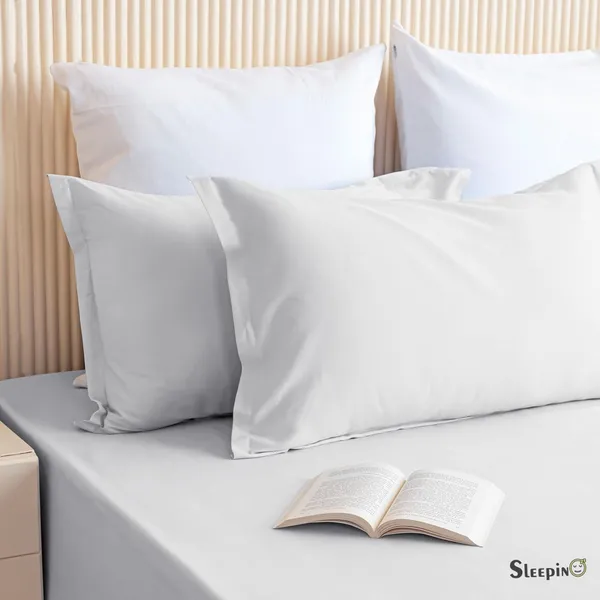 White_Soft_Finish_Cotton_Feel_Elastic_Fitted_Bedsheet