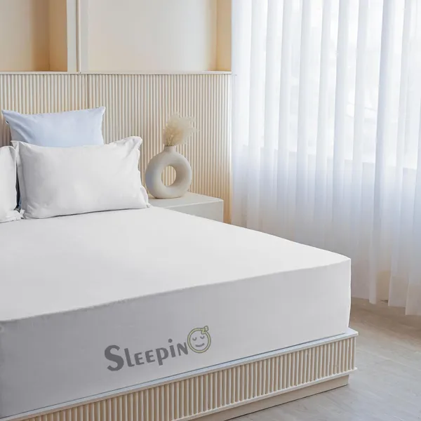 White_Soft_Finish_Cotton_Feel_Elastic_Fitted_Bedsheet