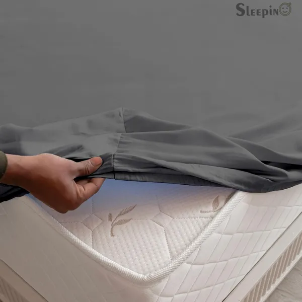 Dark_Grey_Soft_Finish_Cotton_Feel_Elastic_Fitted_Bedsheet