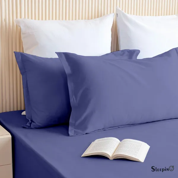 Medium_Blue_Soft_Finish_Cotton_Feel_Elastic_Fitted_Bedsheet