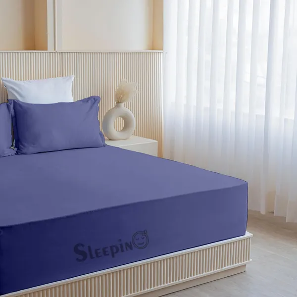 Medium_Blue_Soft_Finish_Cotton_Feel_Elastic_Fitted_Bedsheet