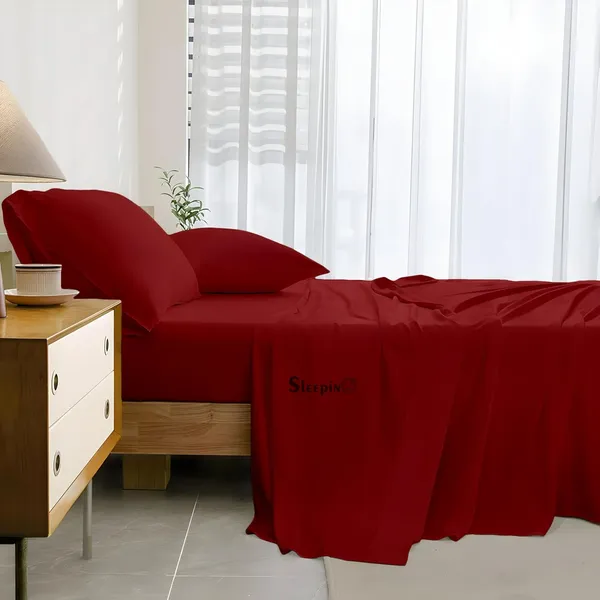 Burgundy_Super_Soft_Brushed_Microfiber_Hypoallergenic_Bedsheet_With_2_Pillow_Cover