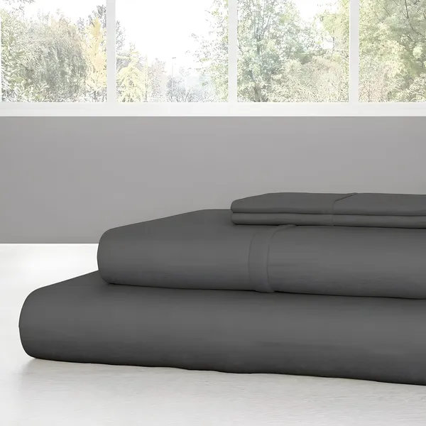Dark_Grey_Super_Soft_Brushed_Microfiber_Hypoallergenic_Bedsheet_With_2_Pillow_Cover