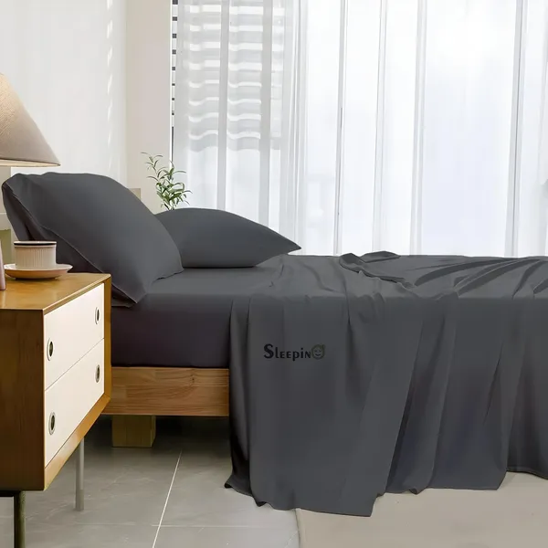 Dark_Grey_Super_Soft_Brushed_Microfiber_Hypoallergenic_Bedsheet_With_2_Pillow_Cover