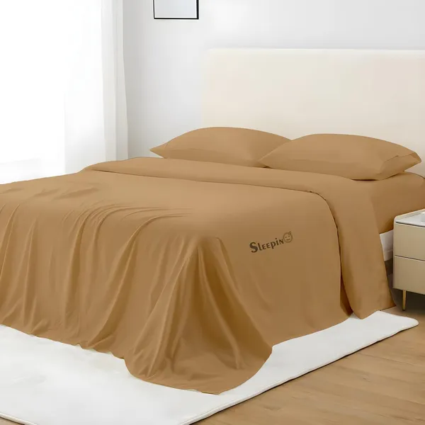 Beige_Super_Soft_Brushed_Microfiber_Hypoallergenic_Bedsheet_With_2_Pillow_Cover