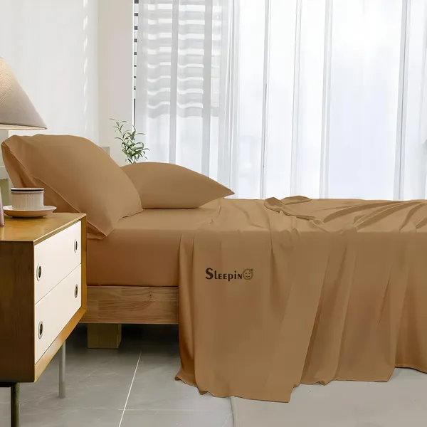 Beige_Super_Soft_Brushed_Microfiber_Hypoallergenic_Bedsheet_With_2_Pillow_Cover