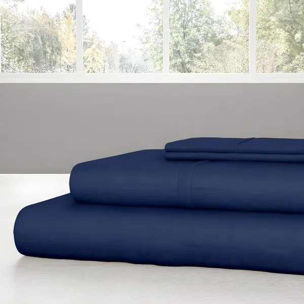 Navy_Blue_Super_Soft_Brushed_Microfiber_Hypoallergenic_Bedsheet_With_2_Pillow_Cover