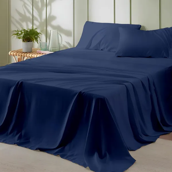 Navy_Blue_Super_Soft_Brushed_Microfiber_Hypoallergenic_Bedsheet_With_2_Pillow_Cover