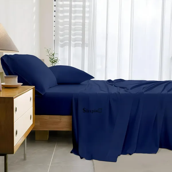 Navy_Blue_Super_Soft_Brushed_Microfiber_Hypoallergenic_Bedsheet_With_2_Pillow_Cover