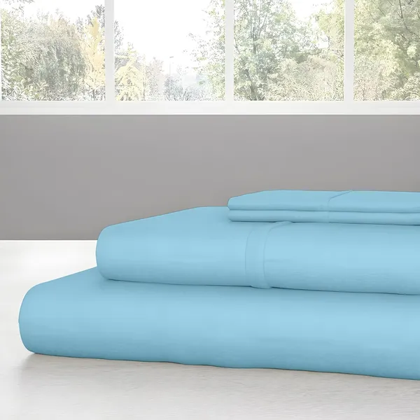 Sky_Blue_Super_Soft_Brushed_Microfiber_Hypoallergenic_Bedsheet_With_2_Pillow_Cover
