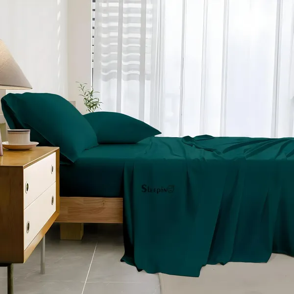 Teal_Super_Soft_Brushed_Microfiber_Hypoallergenic_Bedsheet_With_2_Pillow_Cover