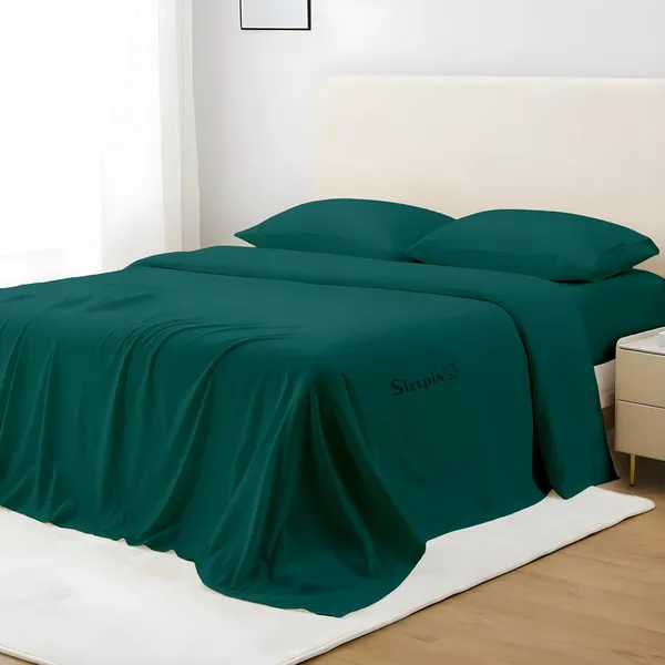 Teal_Super_Soft_Brushed_Microfiber_Hypoallergenic_Bedsheet_With_2_Pillow_Cover