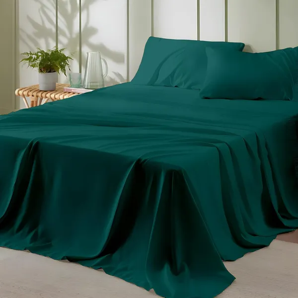 Teal_Super_Soft_Brushed_Microfiber_Hypoallergenic_Bedsheet_With_2_Pillow_Cover