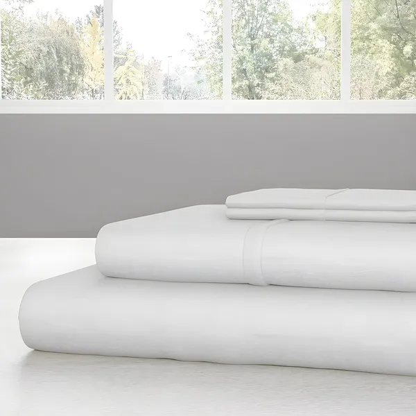 White_Super_Soft_Brushed_Microfiber_Hypoallergenic_Bedsheet_With_2_Pillow_Cover