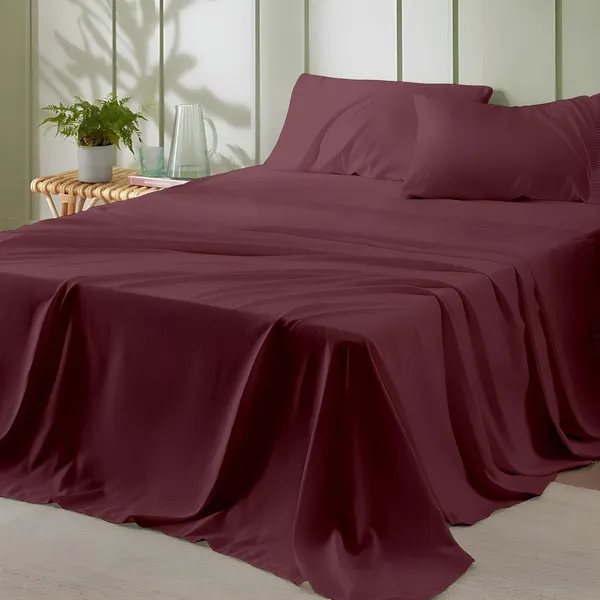 Wine_Super_Soft_Brushed_Microfiber_Hypoallergenic_Bedsheet_With_2_Pillow_Cover