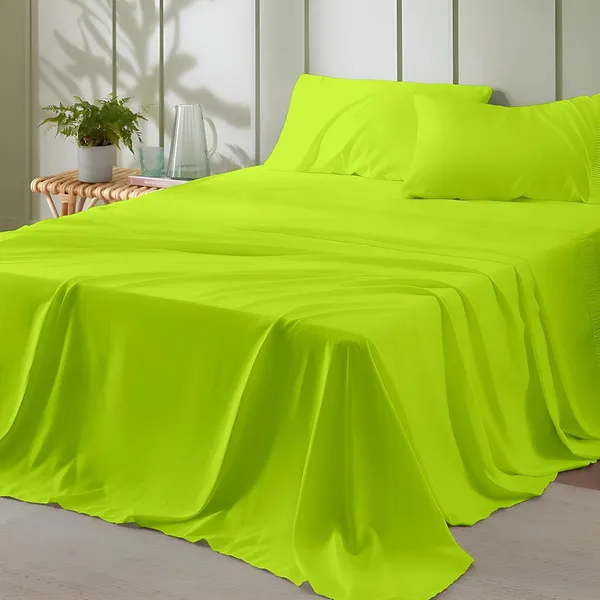 Parrot_Green_Super_Soft_Brushed_Microfiber_Hypoallergenic_Bedsheet_With_2_Pillow_Cover