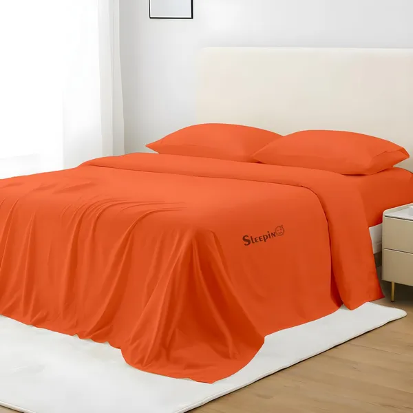 Orange_Super_Soft_Brushed_Microfiber_Hypoallergenic_Bedsheet_With_2_Pillow_Cover