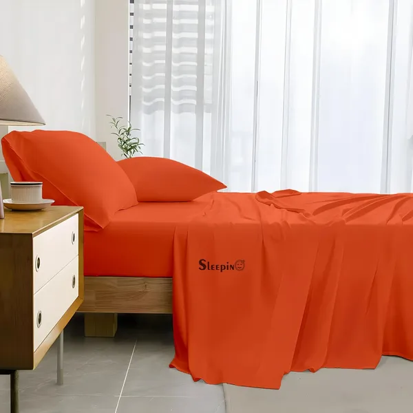 Orange_Super_Soft_Brushed_Microfiber_Hypoallergenic_Bedsheet_With_2_Pillow_Cover