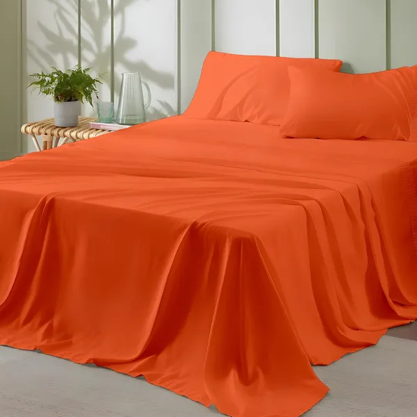 Orange_Super_Soft_Brushed_Microfiber_Hypoallergenic_Bedsheet_With_2_Pillow_Cover