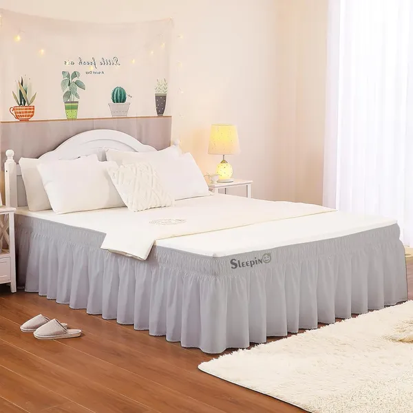 Silver_Grey_Wrinkle_Free_Brushed_Microfiber_Wrap_Around_Easy_Elastic_Fit_Bed_Skirt