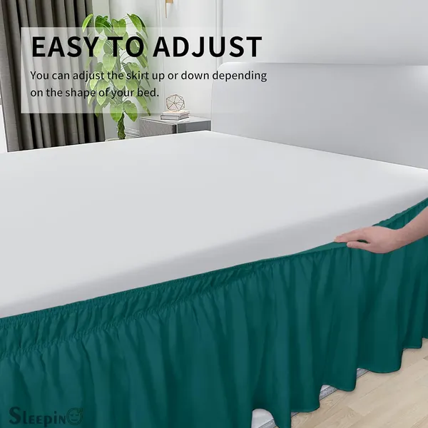 Teal_Wrinkle_Free_Brushed_Microfiber_Wrap_Around_Easy_Elastic_Fit_Bed_Skirt