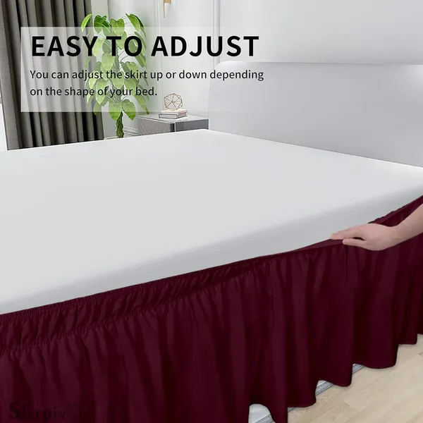 Wine_Wrinkle_Free_Brushed_Microfiber_Wrap_Around_Easy_Elastic_Fit_Bed_Skirt
