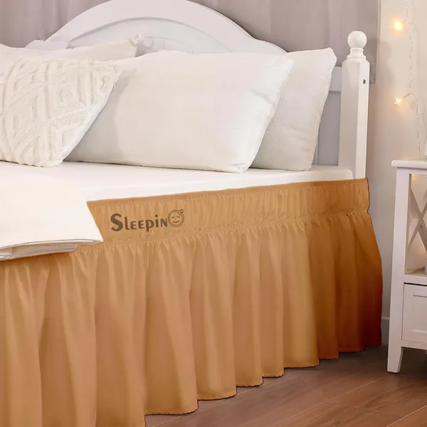 Beige_Wrinkle_Free_Brushed_Microfiber_Wrap_Around_Easy_Elastic_Fit_Bed_Skirt