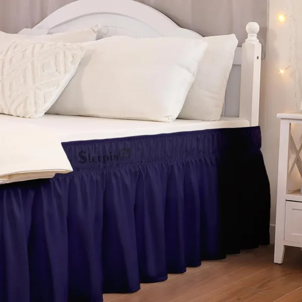 Navy_Blue_Wrinkle_Free_Brushed_Microfiber_Wrap_Around_Easy_Elastic_Fit_Bed_Skirt