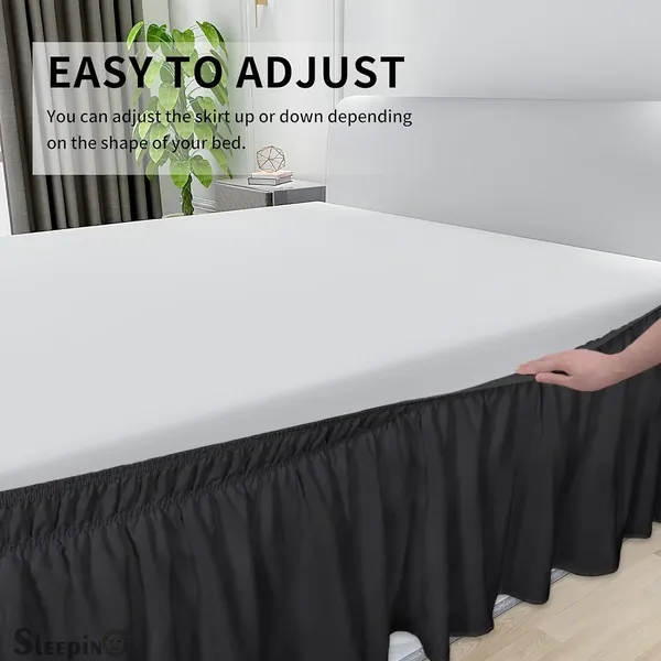 Black_Wrinkle_Free_Brushed_Microfiber_Wrap_Around_Easy_Elastic_Fit_Bed_Skirt