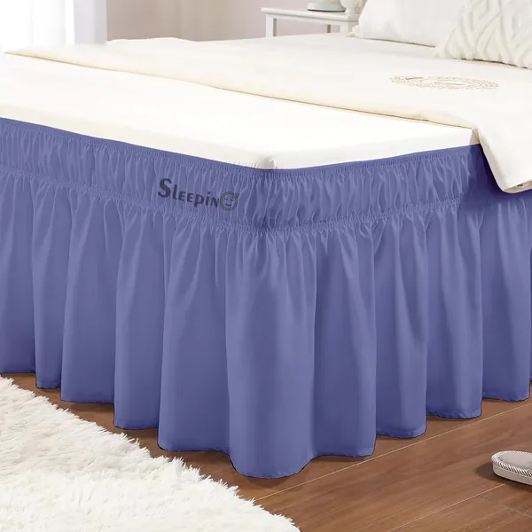 Medium_Blue_Wrinkle_Free_Brushed_Microfiber_Wrap_Around_Easy_Elastic_Fit_Bed_Skirt