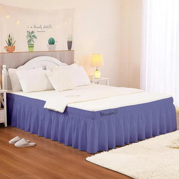Medium_Blue_Wrinkle_Free_Brushed_Microfiber_Wrap_Around_Easy_Elastic_Fit_Bed_Skirt