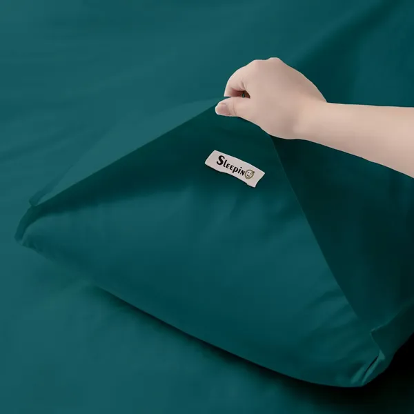 Pack_Of_4_Teal_Super_Soft_Cotton_Finish_Microfiber_Machine_Washable_Pillow_Covers