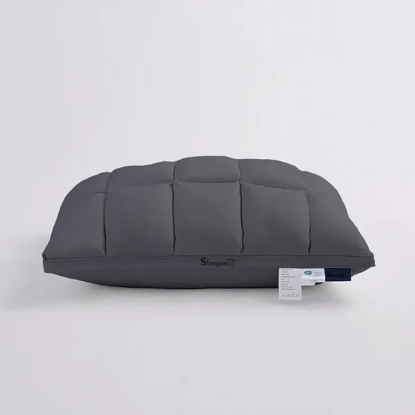 Pack_Of_2_Dark_Grey_Premium_Box_Buffle_Pinch_Pleate_Adjustable_Hight_Pillow