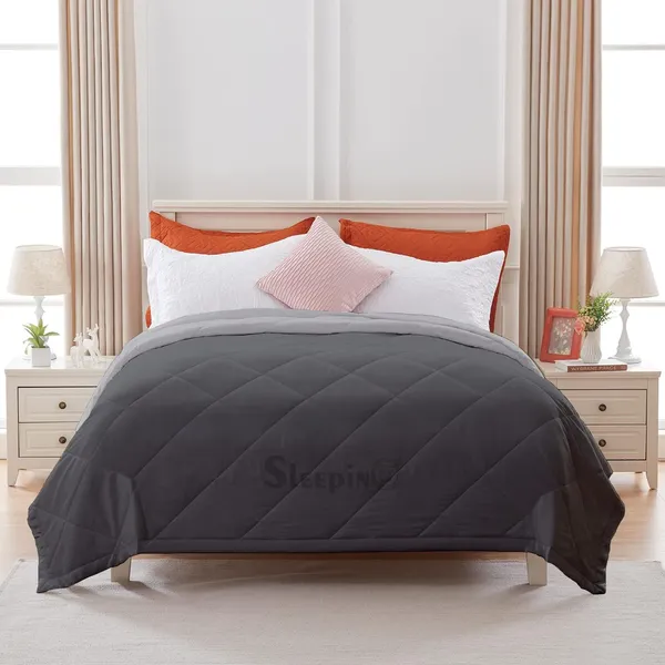 Dark_Grey_&_Silver_Brushed_Microfiber_100_GSM_AC_Reversible_Comforter_For_Heavy_Winter