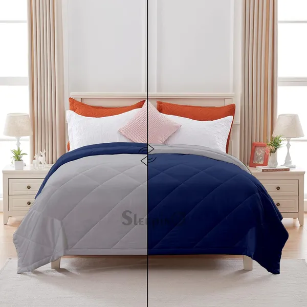 Navy_Blue_&_Silver_Brushed_Microfiber_100_GSM_AC_Reversible_Comforter_For_Heavy_Winter